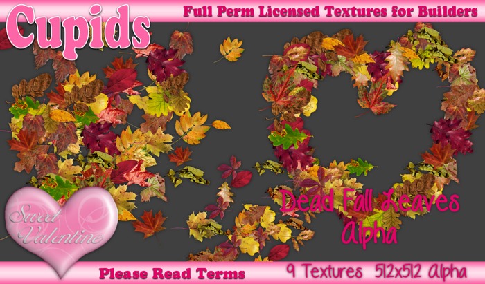 *Cupids Textures * 9 DEAD FALL LEAVES