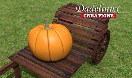 Second Life Marketplace - Decorative Wooden Wheelbarrow - Full Mesh