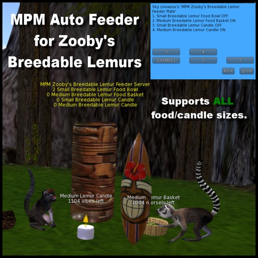 MPM Zooby's Breedable Lemur Auto Feeder