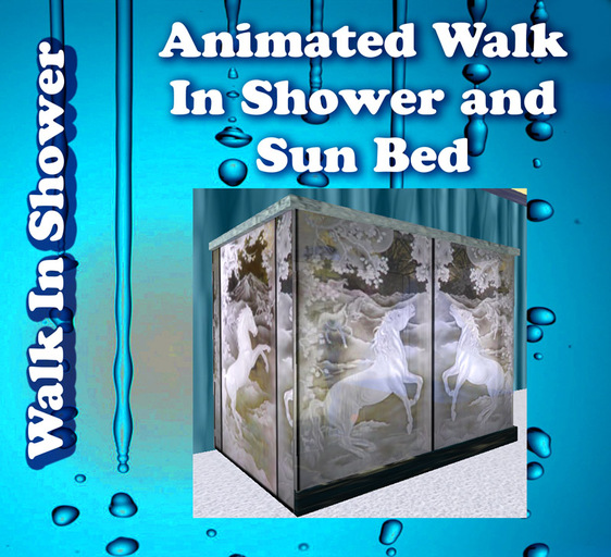 Beautiful Animated Glass Shower Unit with Sunbed