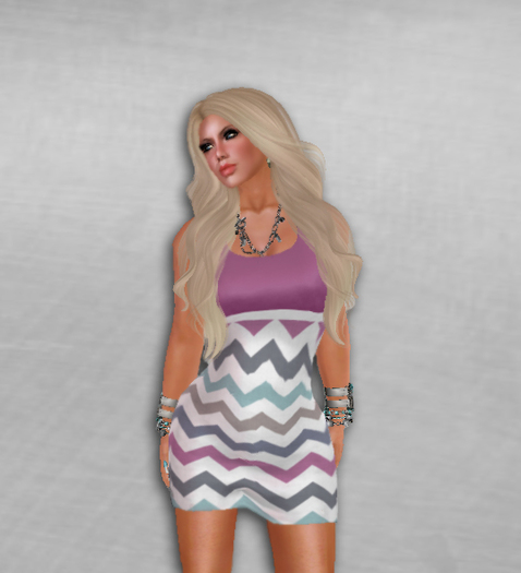 H.E.D. Makeeda Chevron Multicolored Dress