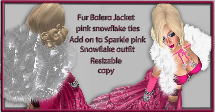 Fur Bolero jacket (Pink  )