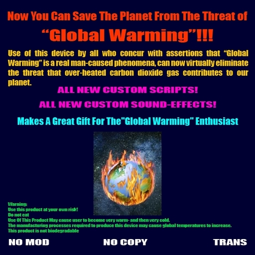 Sterling's "Global Warming" Cure