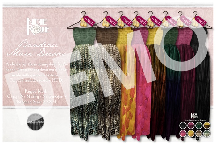 ~*INDIE ROSE*~ MESH Bandeau Maxi Dresses - DEMOS