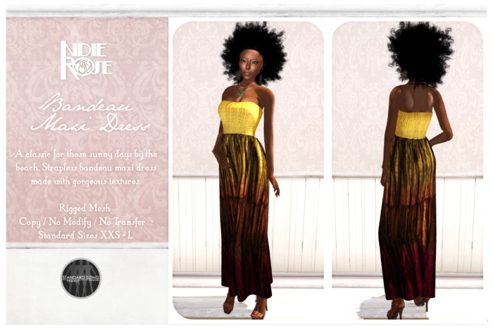 ~*INDIE ROSE*~ MESH Bandeau Maxi Dresses - DEMOS