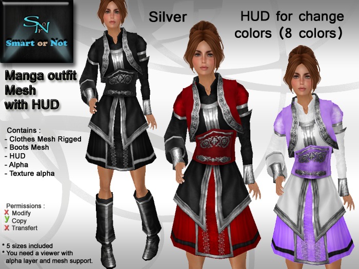 Manga Girl Silver with HUD