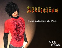 Off da Hook Affliction Tee w/Black Long Sleeve