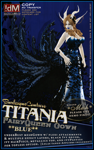 !dM deviousMind: "Titania" **BLUE** FairyQueen Gown