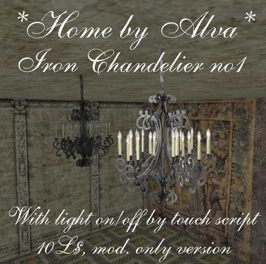 *HOME by Alva* Crystal chandelier no1, with light script IN BOX