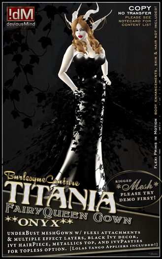 !dM deviousMind: "Titania" **ONYX** FairyQueen Gown