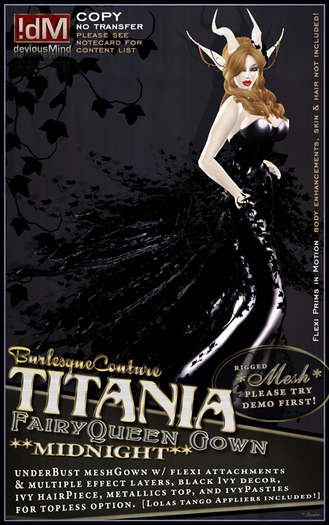 !dM deviousMind: "Titania" **MIDNIGHT** FairyQueen Gown