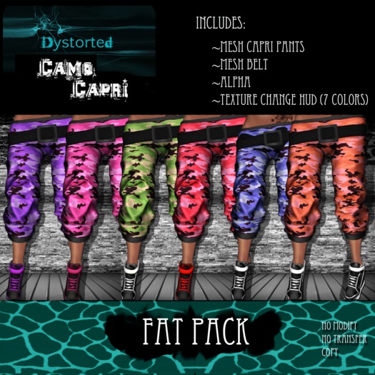 .:Dystorted Camo Capri Fat Pack **
