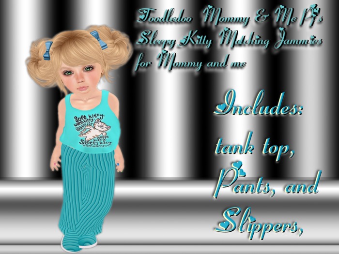 Sleepy Kitty Pj's TD Baby:::Blue:::