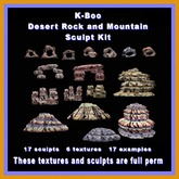 k-boo desert rock and mountain sculpt kit boxed