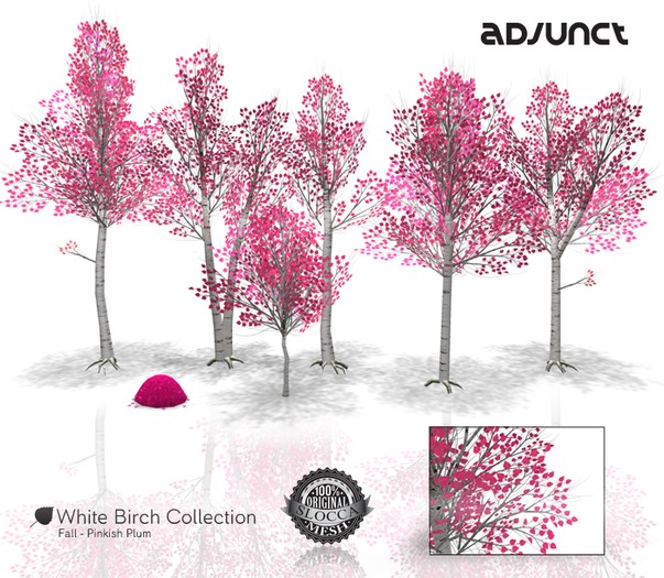 Adjunct Garden - White Birch  (C/M) - Fall - Pinkish Plum