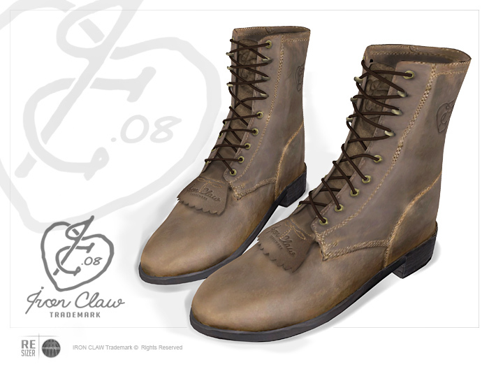 [IC] MESH Laceup Roper Boots .::OldBrown::.  FEMALE BOX