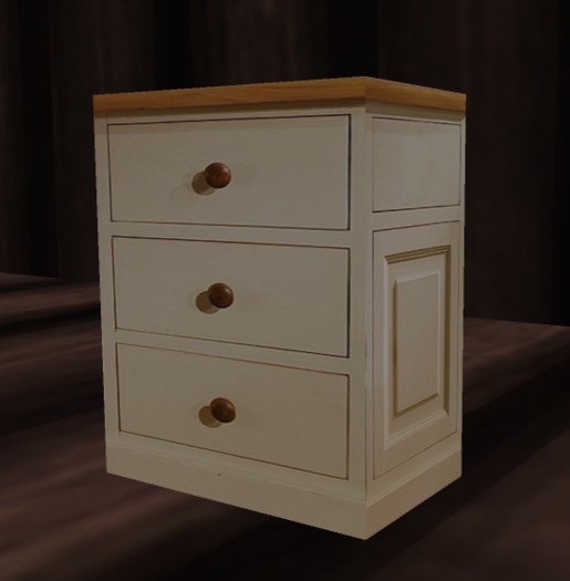 Painted 3 Drawer Bedside