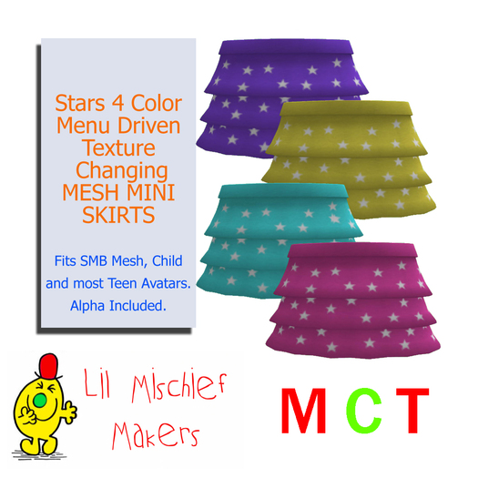 Stars Layered Mesh Mini Skirt