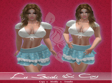 .:LS:.Vic Dot White Mesh_Ruffled Skirt top Applier