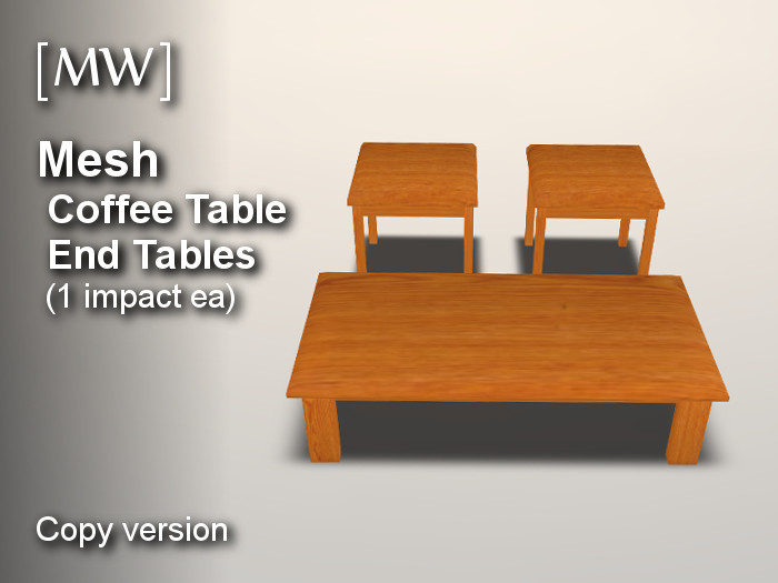 [MW] Mesh Coffee Table Set - Oak (boxed) Copy version