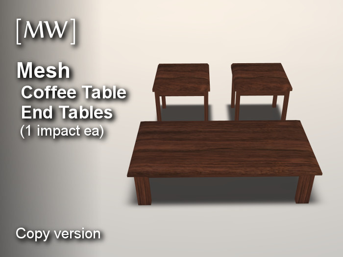 [MW] Mesh Coffee Table Set - Walnut (boxed) Copy version