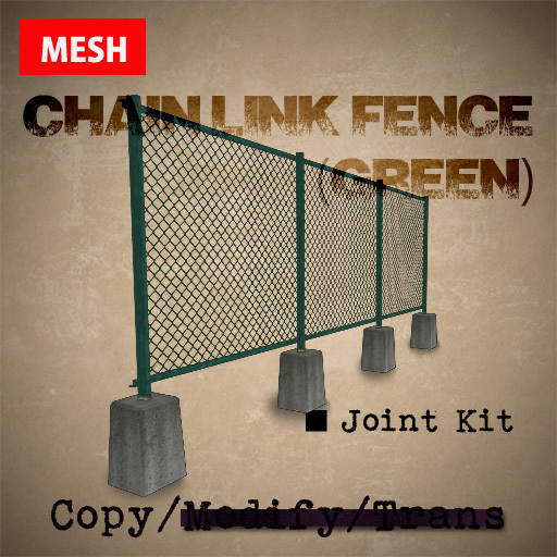 *LH* Chain Link Fence (green)