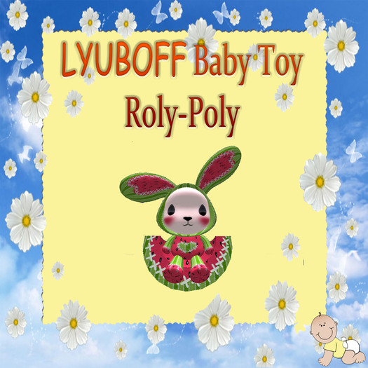 LYUBOFF Toy -- Animated Roly-poly Watermelon Bunny (30 uses)