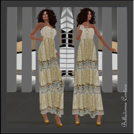 Mesh Golden Bandeau Maxi