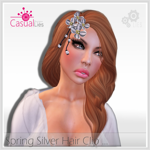 Spring Silver Hair Clip - Casual Lies :