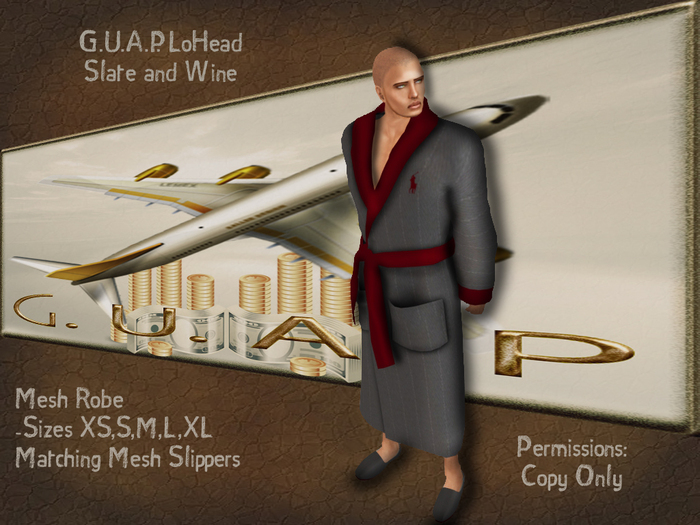 G.U.A.P.-Slate/Wine Robe