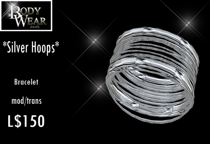 BODYWEAR - Silver Hoops Bracelet