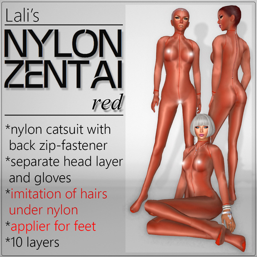 Lali's Nylon Zentai - Red