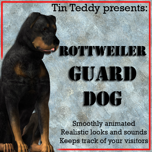 *Tin Teddy* Animated Guard Dog - Rottweiler - V4