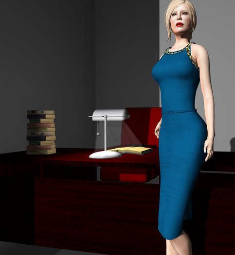 LoMos Designs - Blue Tank Dress