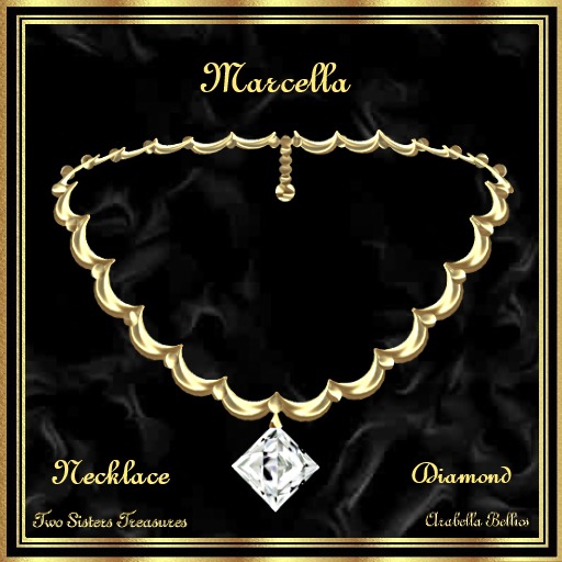 TST - MARCELLA CUSHION CUT DIAMOND NECKLACE YG.