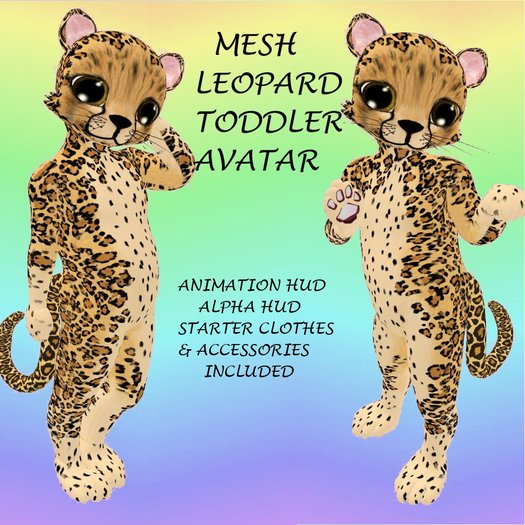 Furever Kids Furry Mesh Leopard Toddler Avatar 