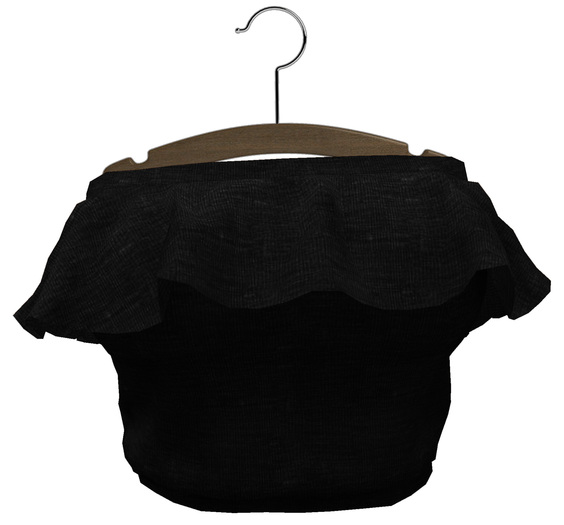 ::Marshmallows::Ruffles Top- Black(wear me)