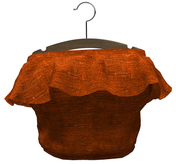 ::Marshmallows::Ruffles Top- Orange