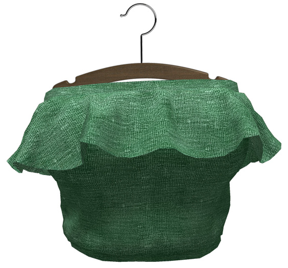 ::Marshmallows::Ruffles Top-Green(wear me)