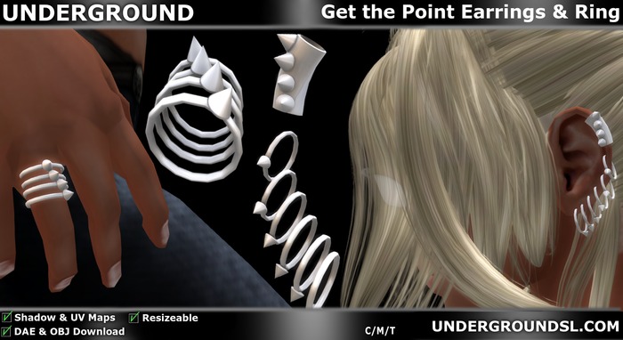 (UG) - Get the Point Ring & Earrings (Boxed)