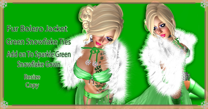Fur Bolero jacket (green  )