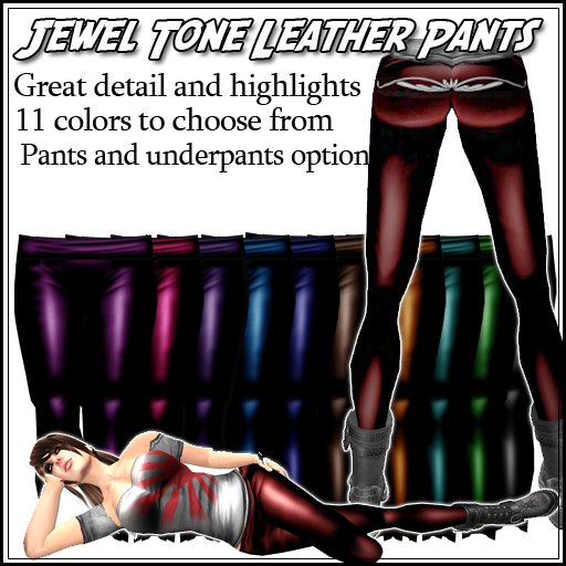MN-Leather Pants - Blue