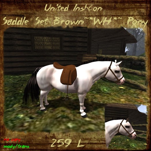*UI* Saddle Set Brown for WH Pony v
