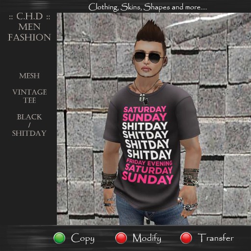::[>C.H.D.<]:: Mens MESH Vintage Tees - Black-ShitDay