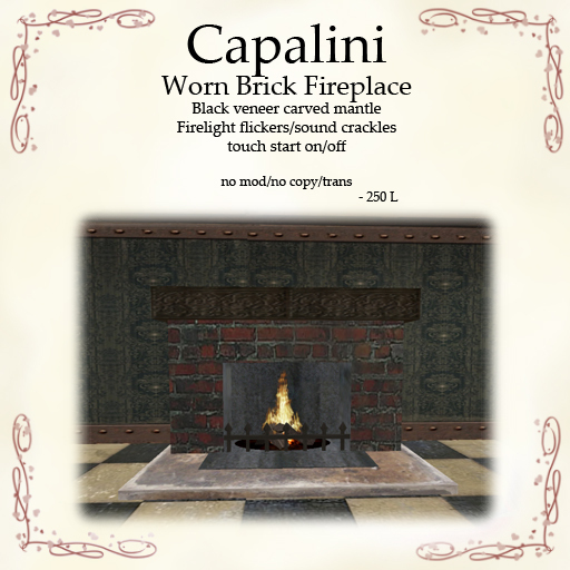 CFF - Fireplace - Worn Brick
