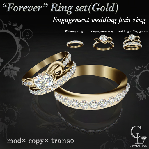 ((Crystal Line))Forever Ring set 