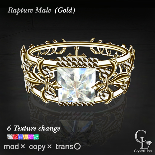 ((Crystal line))Rapture Male ring(Right hand)