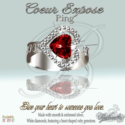 Coeur Expose` - Ring - Gift Box -B