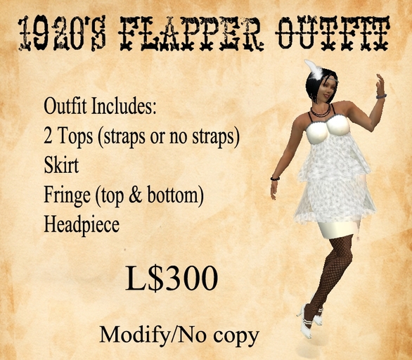 1920's Flapper Outfit White
