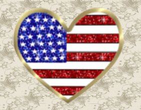 Flag Heart Shape Animated